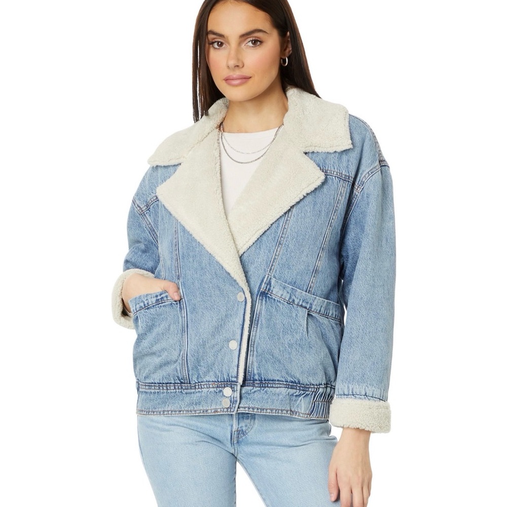 Blank NYC Women's Denim Sherpa Jacket
